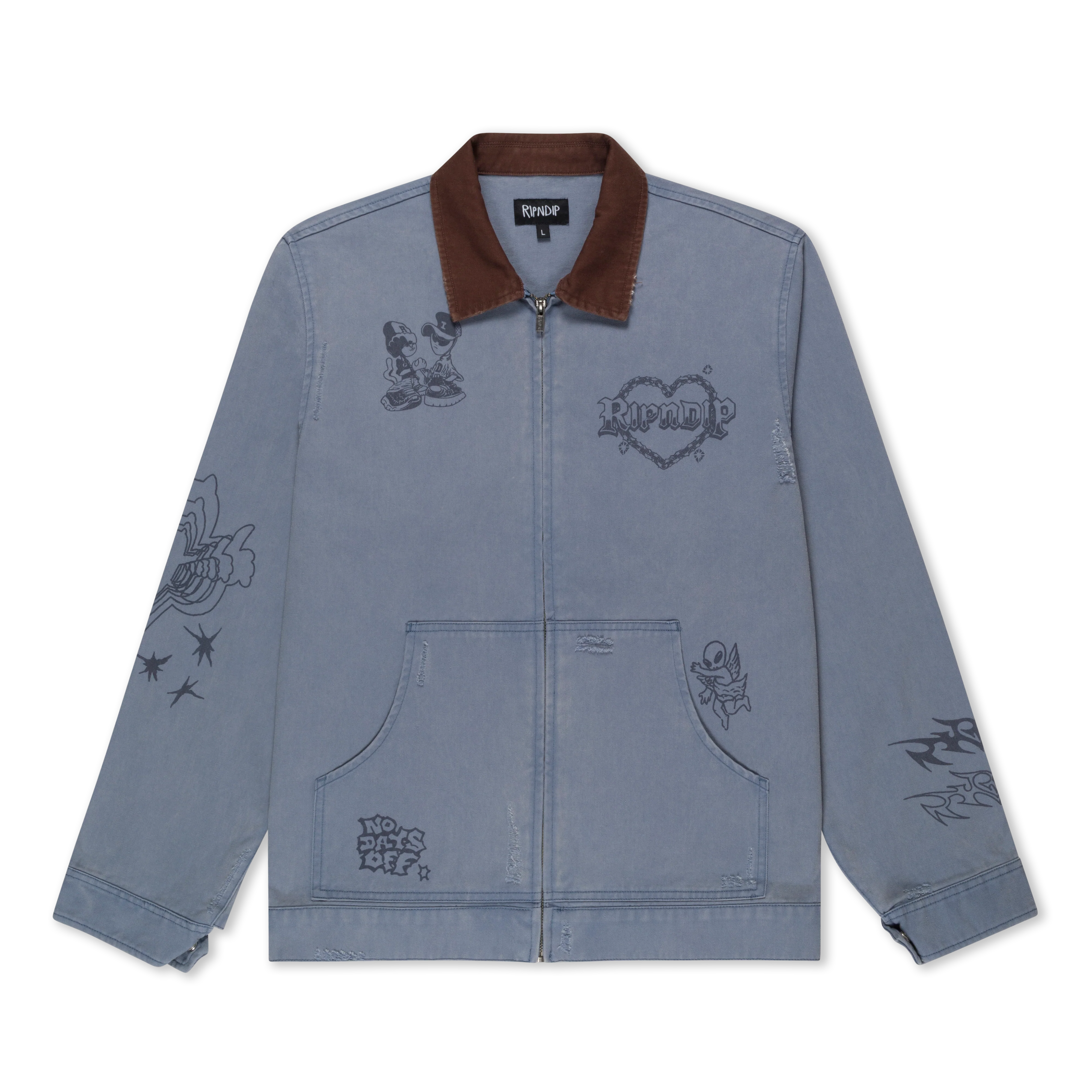 Image of Westside Zip Up Work Jacket (Slate)