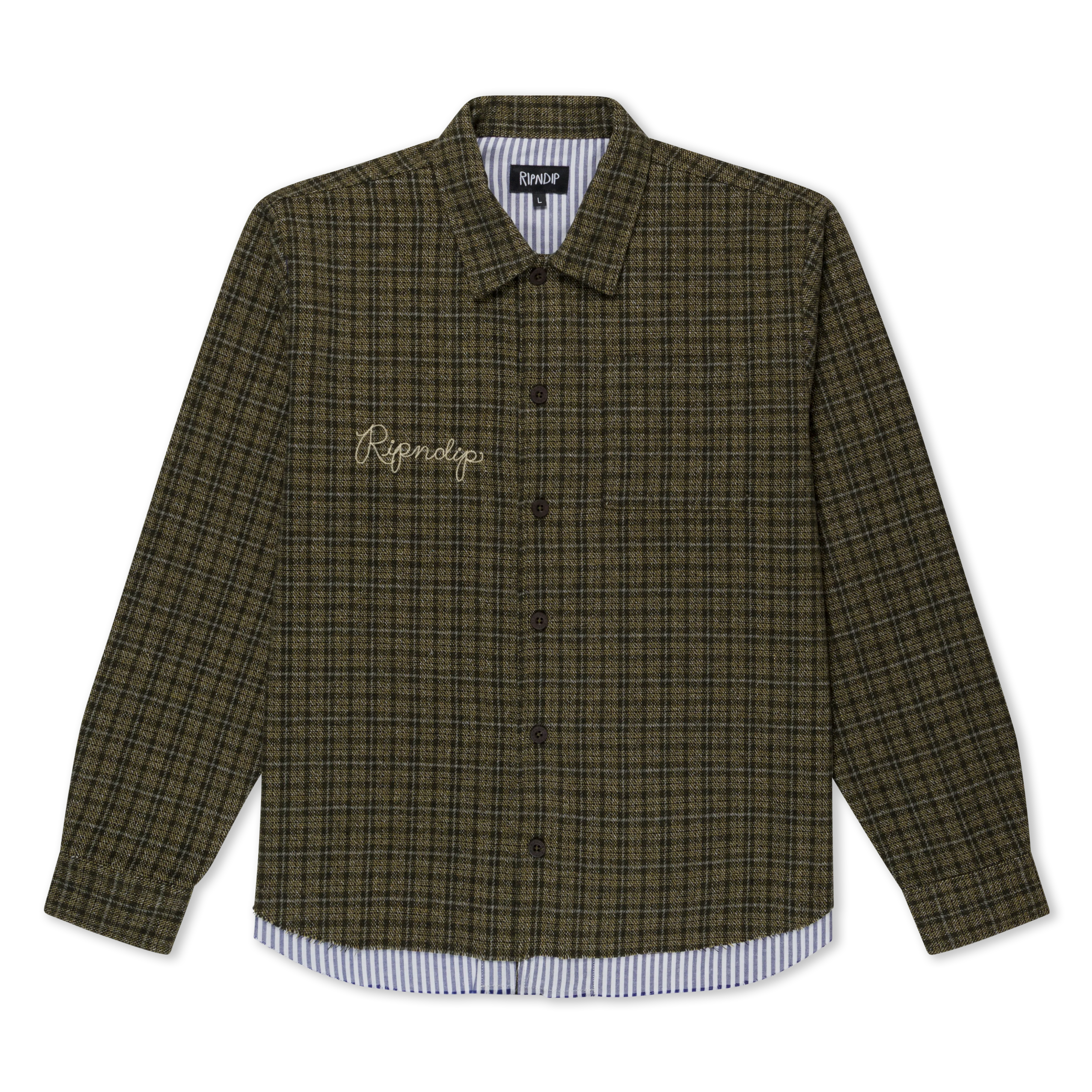 Image of Where The Flowers Bloom Flannel Jacket (Olive)
