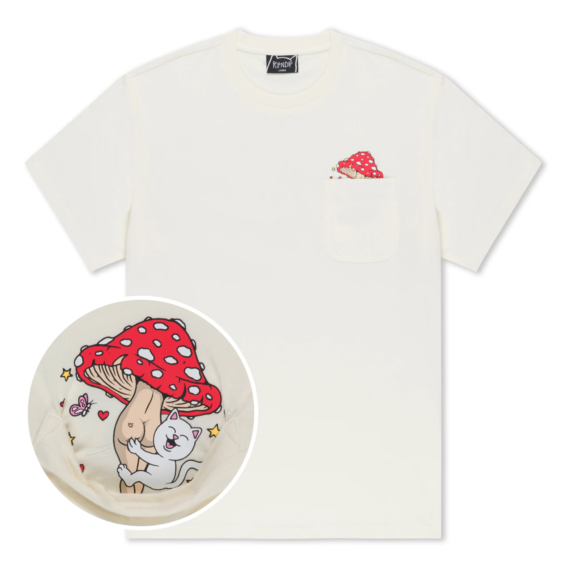 Image of Funny Fungus Pocket Tee (Bone)