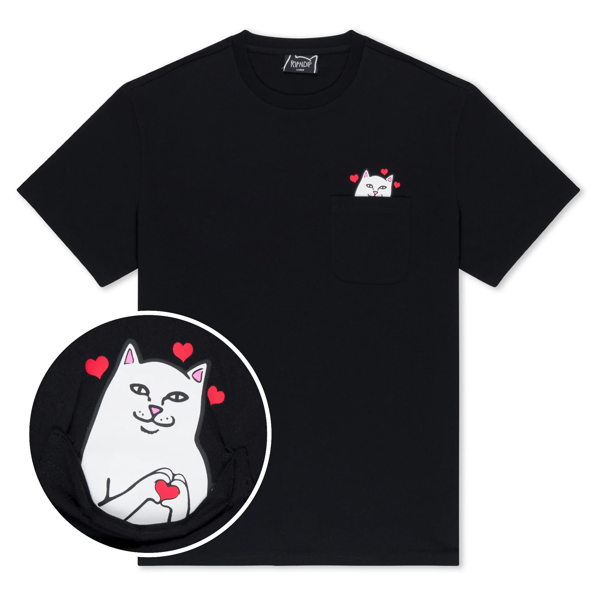 Image of Nermal Loves Pocket Tee (Black)