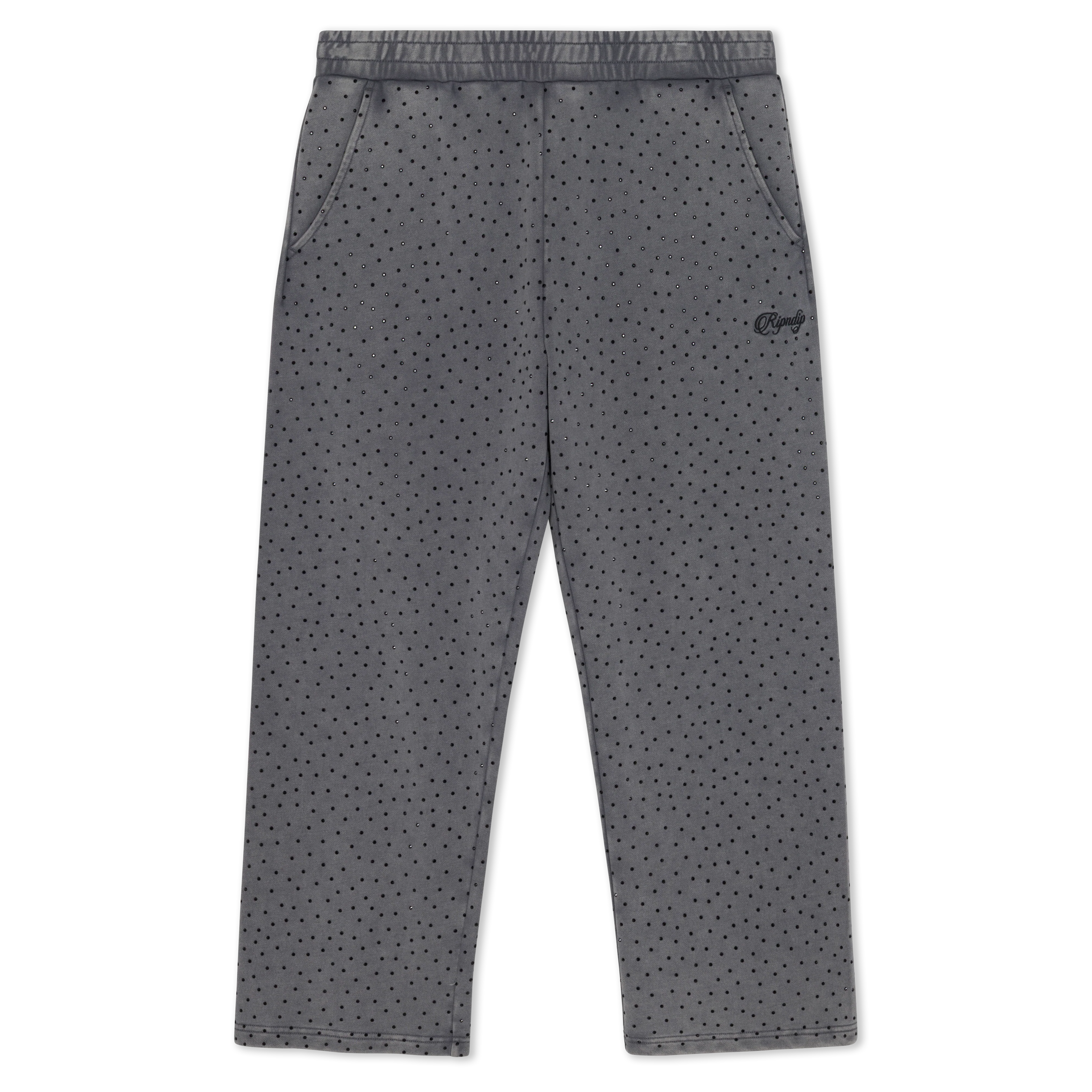 Image of RIPNGEMS Straight Leg Sweatpants (Charcoal Wash)