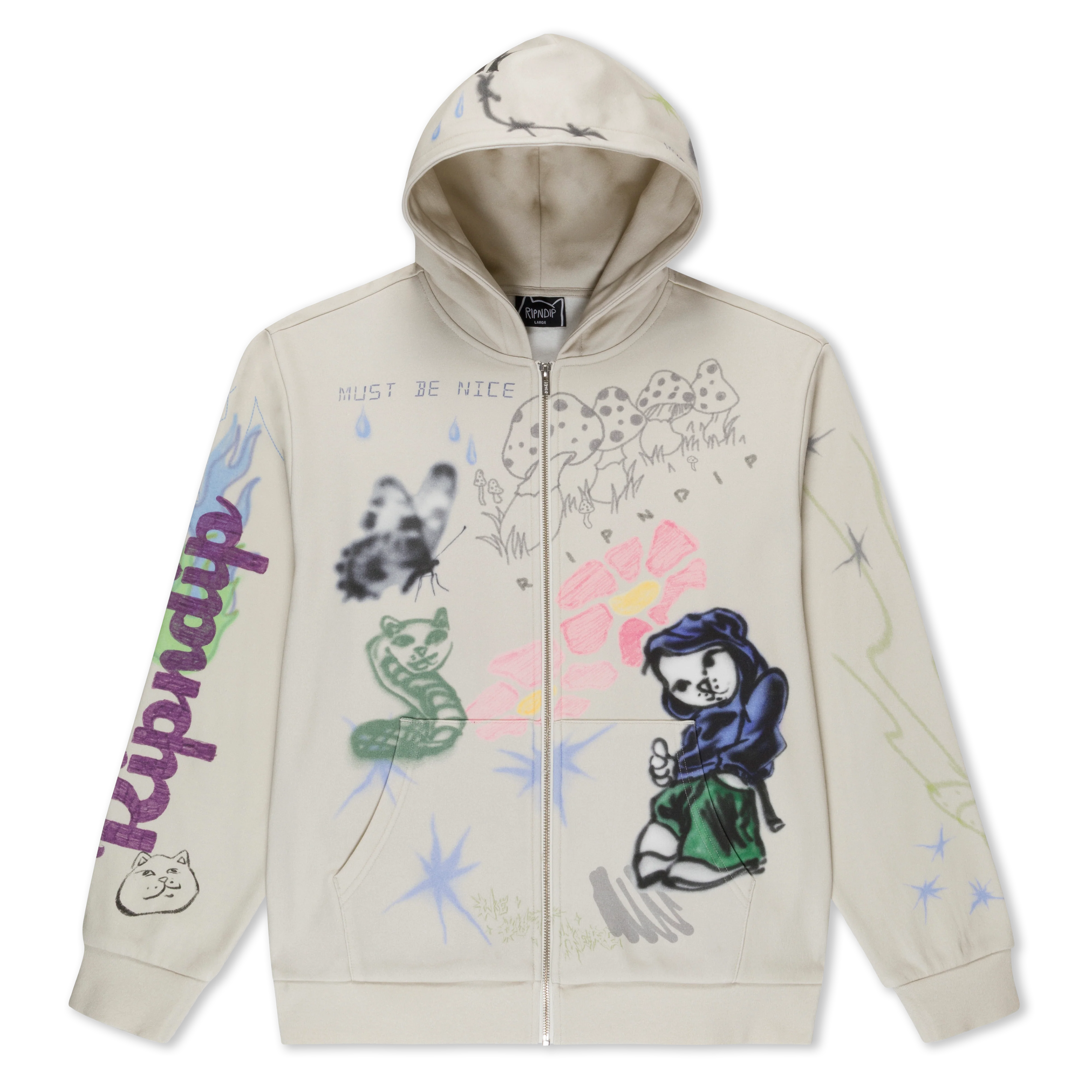 Image of Goosebumps Zip Hoodie (Bone)