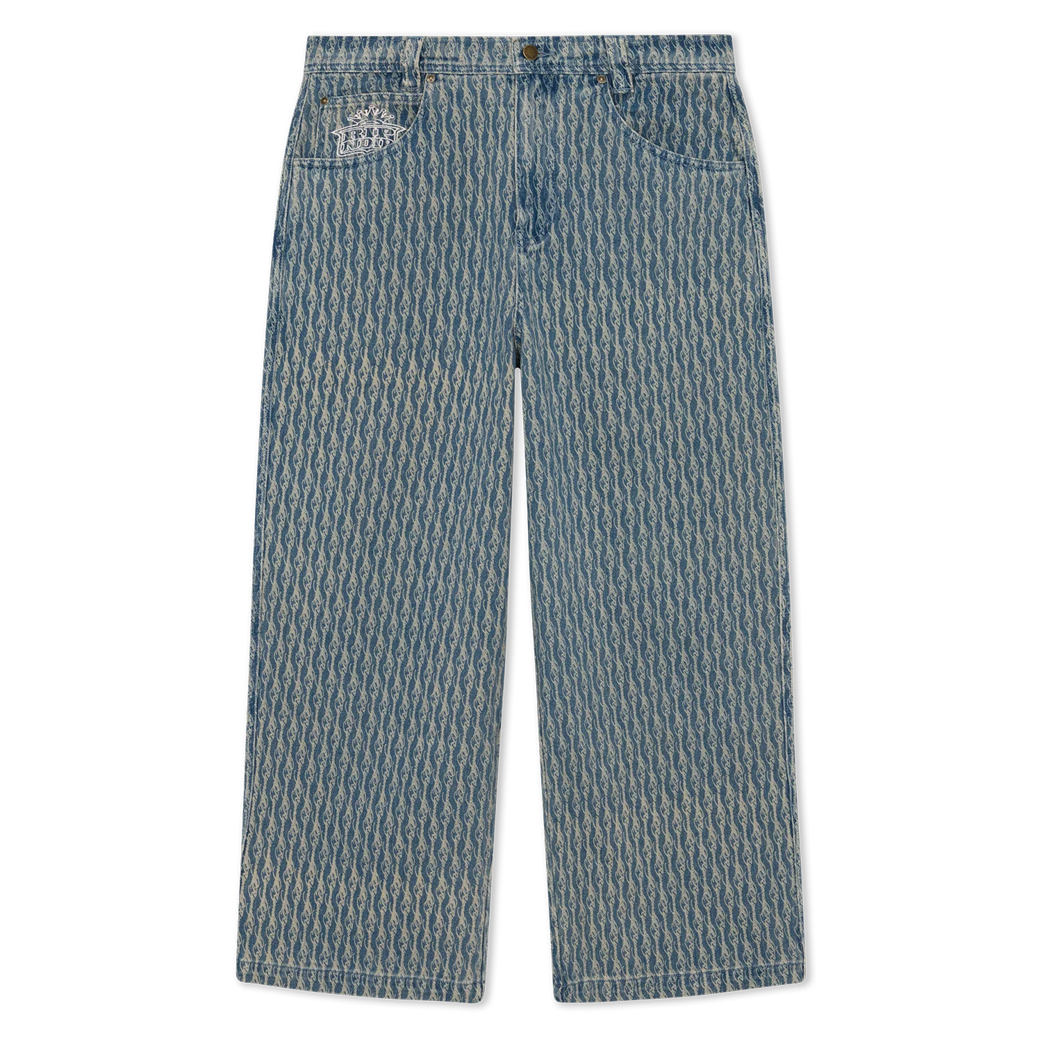 Image of Western Roads Wide Fit Pants (Meidum Wash)