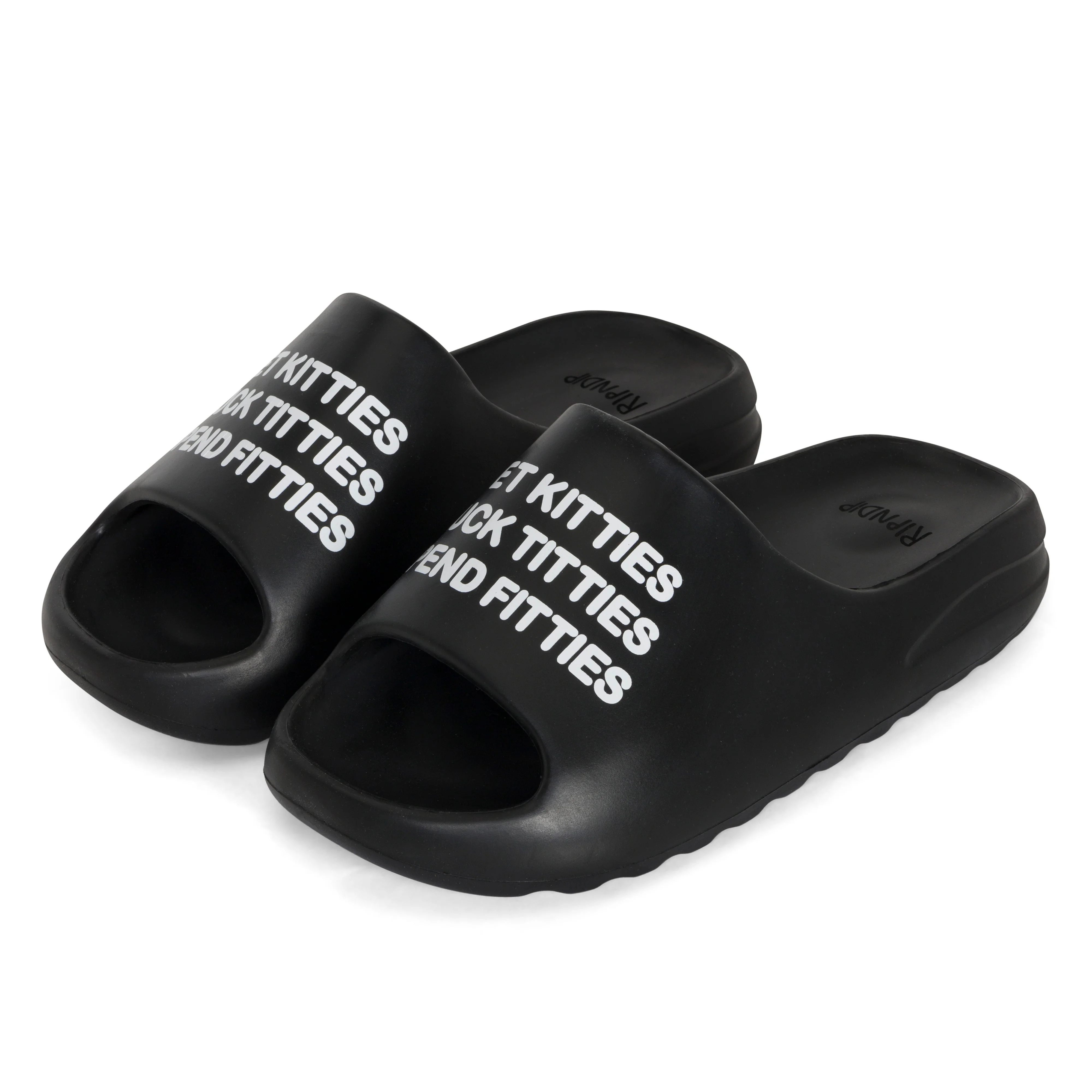 Image of Pet Kitties Cloud Slides (Black)