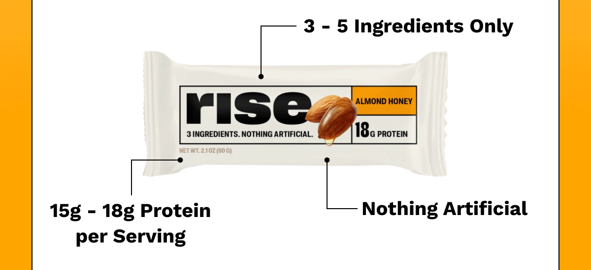 3 - 5 Ingredients Only 15g - 18g of Protein per Bar Nothing Artificial