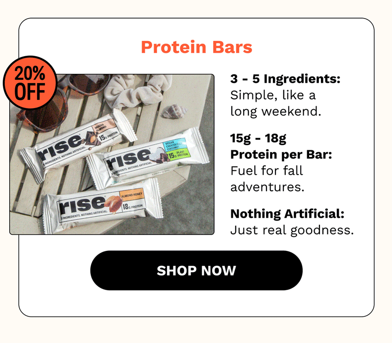 20% Off Protein Bars