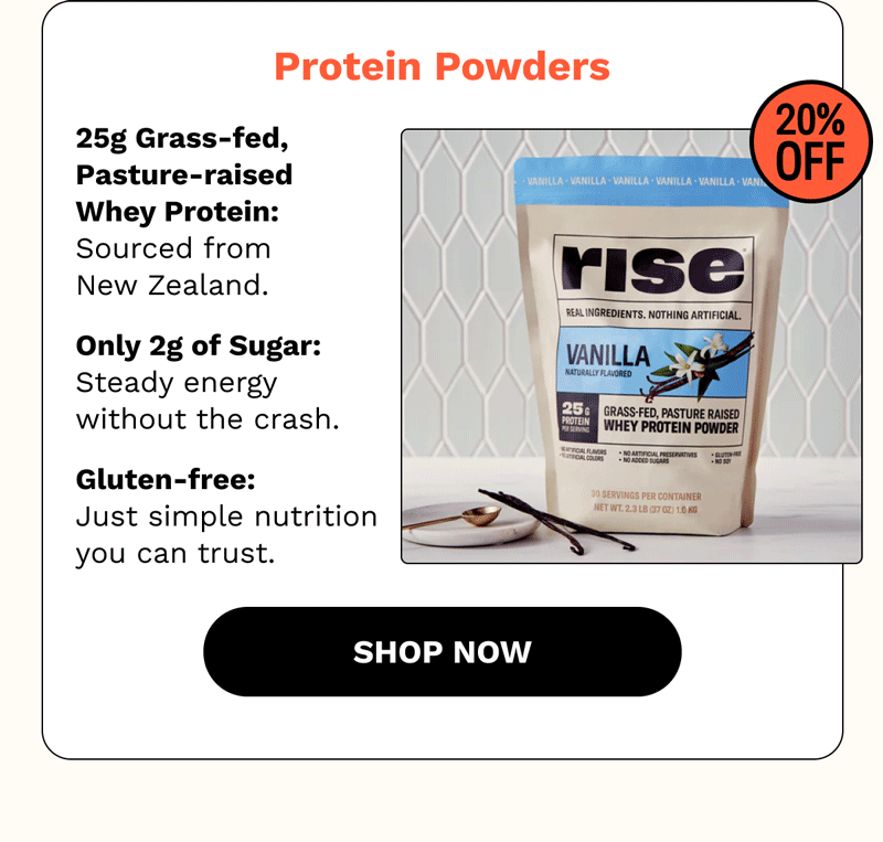 20% Off Protein Powders
