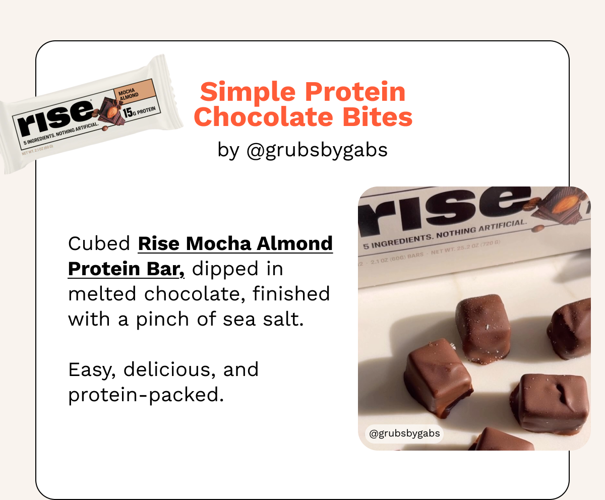 Simple Protein Chocolate Bites by @grubsbygabs