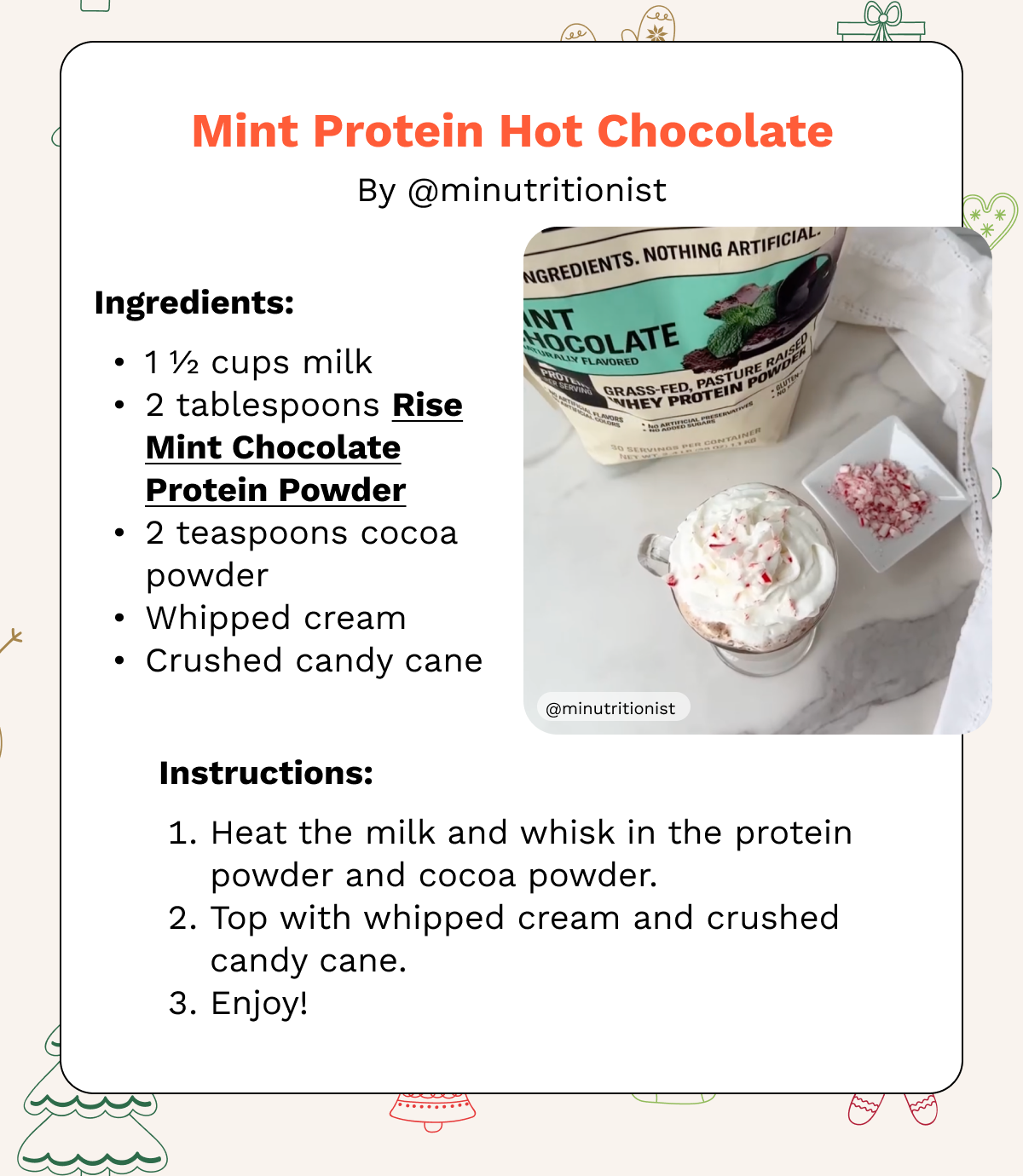 Mint Protein Hot Chocolate