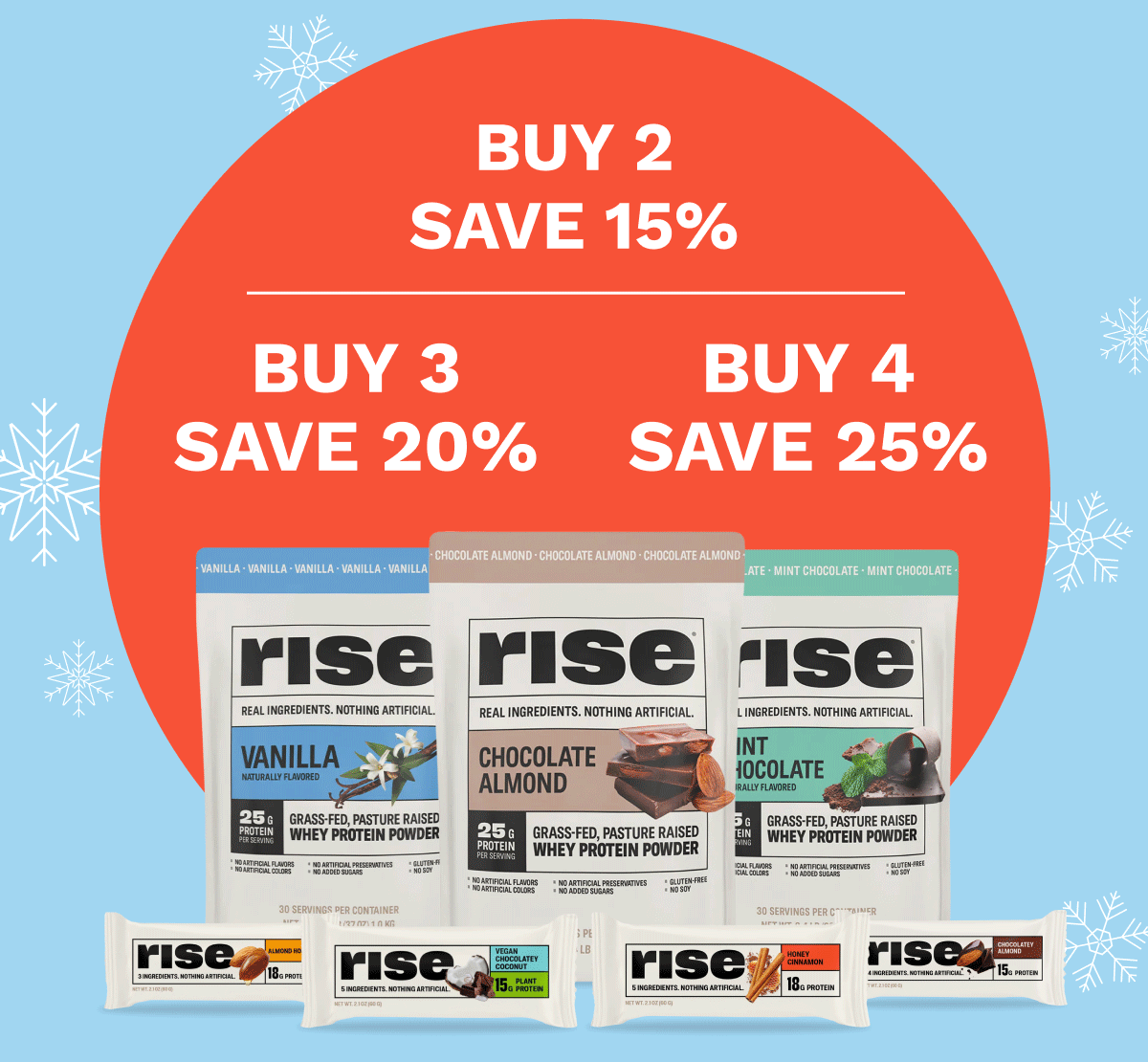 Buy 2, Save 15% Buy 3, Save 20% Buy 4, Save 25%