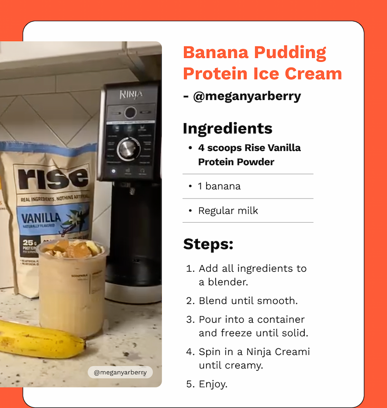 Banana Pudding Protein Ice Cream