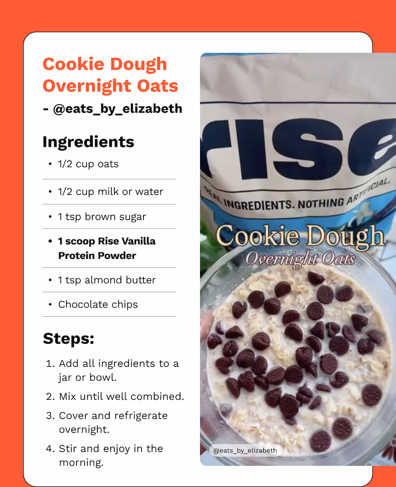 Cookie Dough Overnight Oats