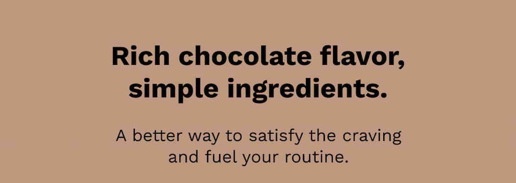 Rich chocolate flavor, simple ingredients.