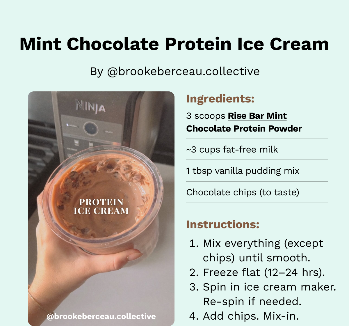 Mint Chocolate Protein Ice Cream