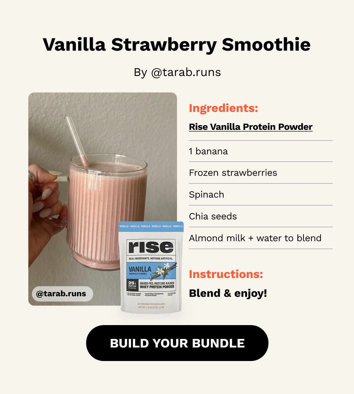 Vanilla Strawberry Smoothie