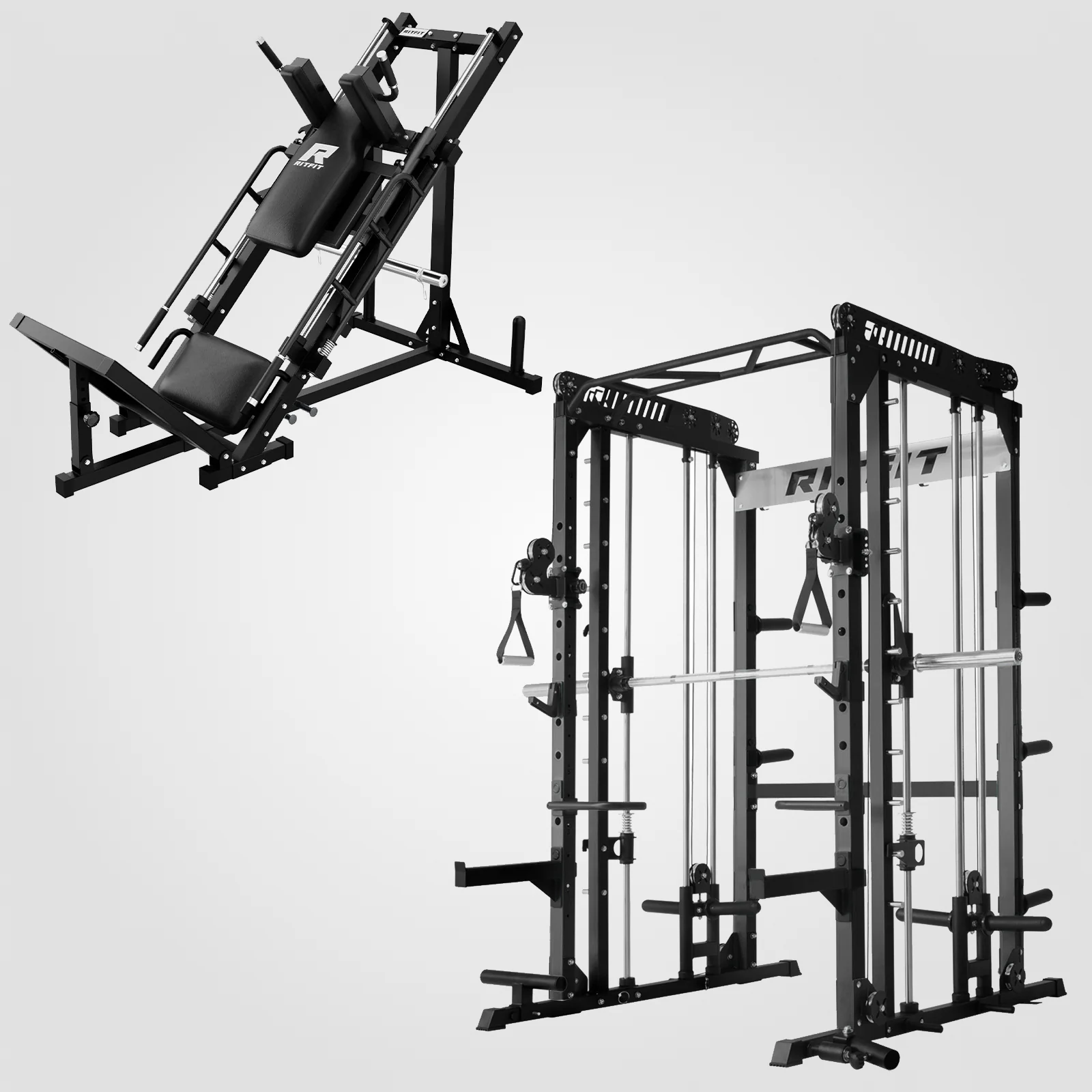 Image of RitFit M1 PRO Smith Machine and BLP01 Leg Press Hack Squat Package for Home Gym