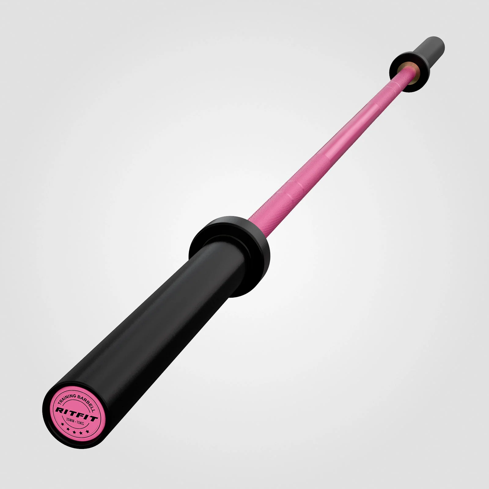 Image of RitFit 15kg Pink Training Barbell Weight Lifting Bar