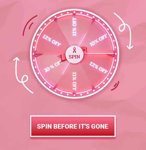 Spin for extra 10%/11%/12% OFF of your pink gears