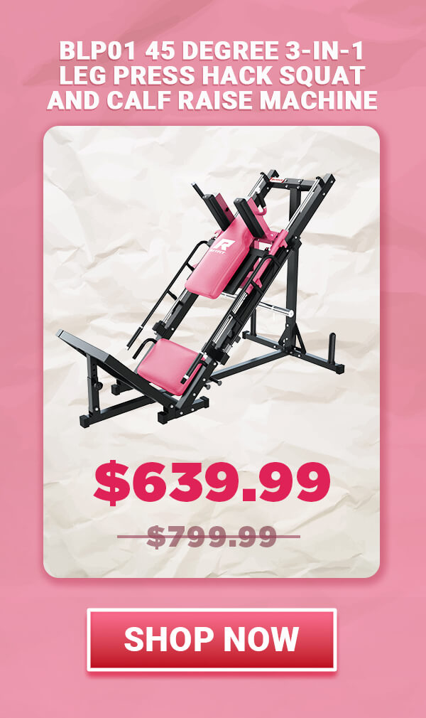 BLP01 45 Degree 3-In-1 Leg Press Hack Squat and Calf Raise Machine