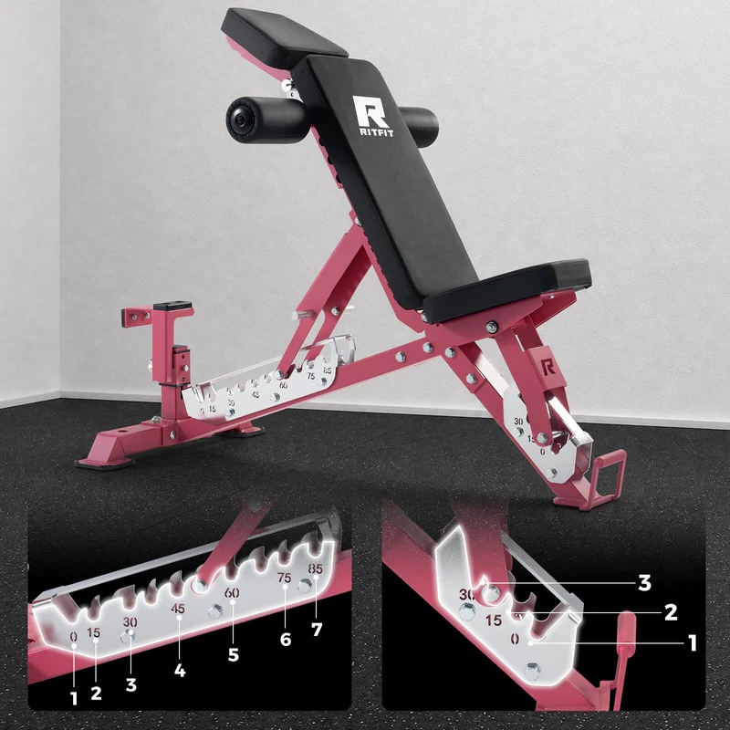 GATOR Pink 1600LB Adjustable Weight Bench
