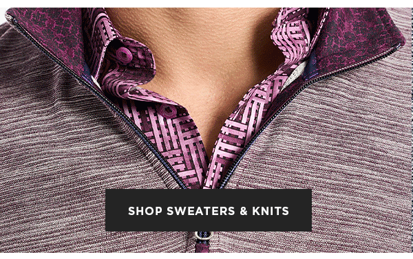 shop sweaters and knits 