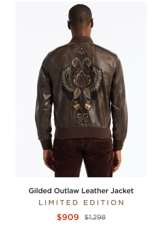 shop gilded outlaw leather jacket