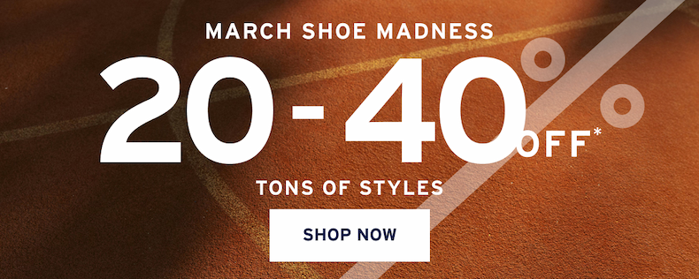 march shoe madness shop 20-40 percent off