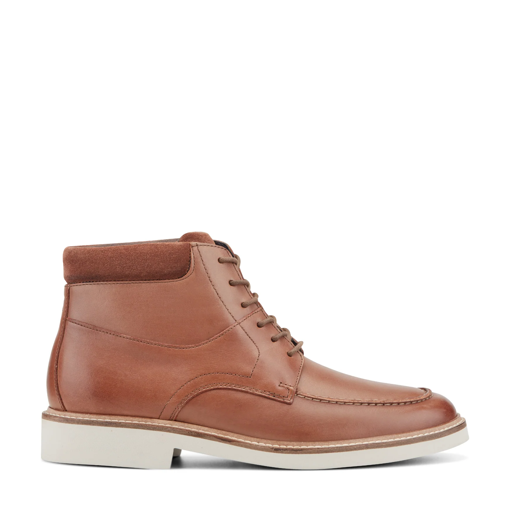 Image of Men's Macklin Moc Toe Lace-Up Leather Boots