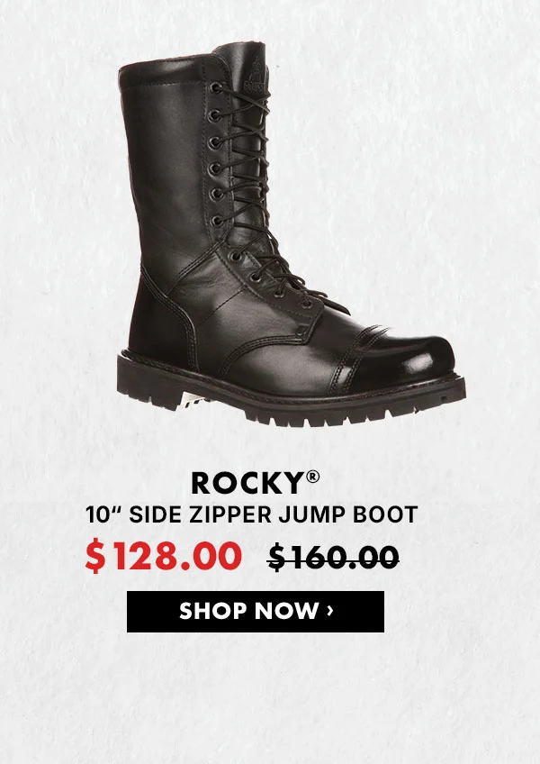 ROCKY SIDE ZIPPER JUMP BOOT | Only $128 | Shop now