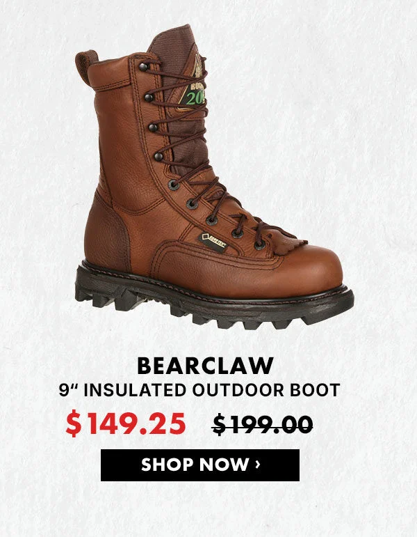 ROCKY BEARCLAW GORE-TEX® WATERPROOF 200G INSULATED OUTDOOR BOOT | Now only $149.25