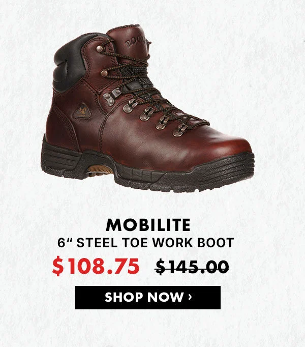 ROCKY MOBILITE STEEL TOE WATERPROOF WORK BOOTS | Now only $108.75