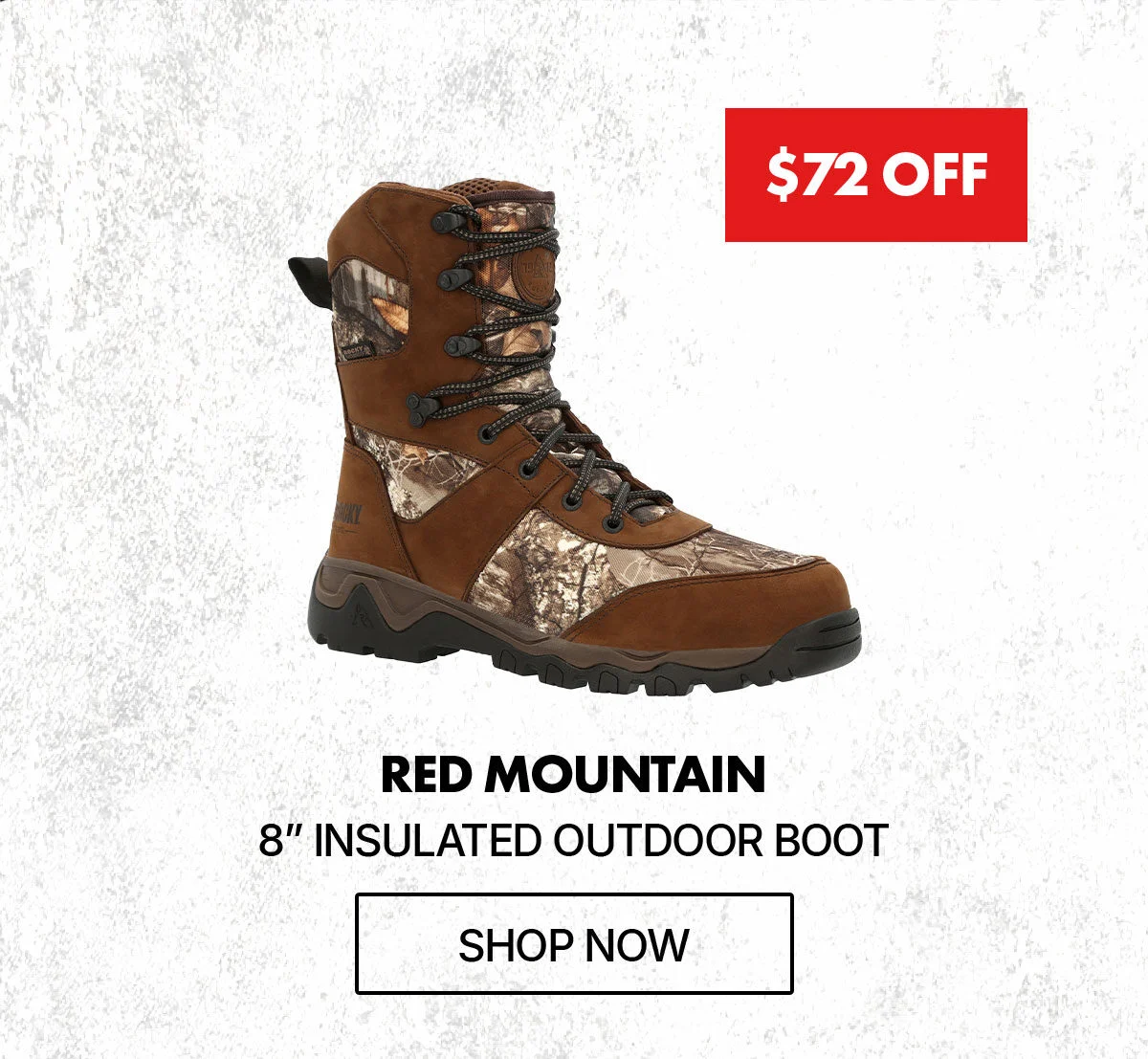 $72 off red mountain 8" insulated outdoor boots | shop now