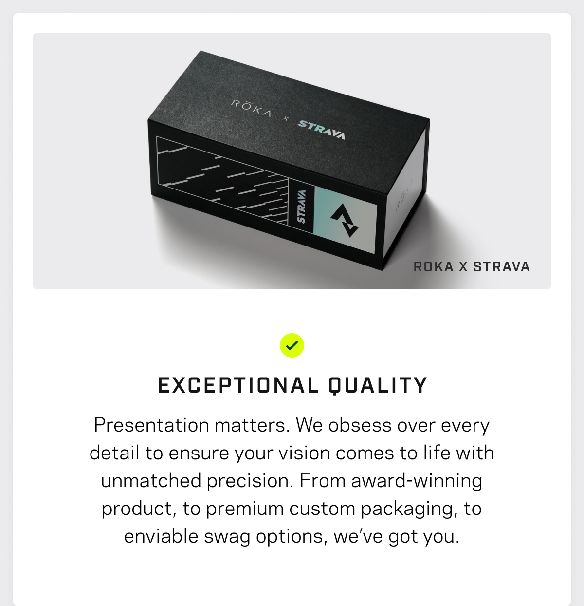 Order gifts for the whole team - ROKA Corporate Orders