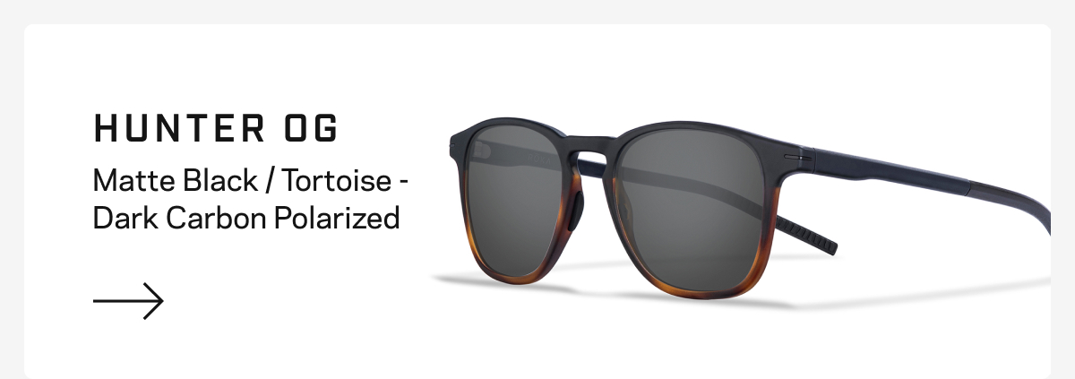 Hunter - Black/Tortoise Frame - Dark Carbon Polarized Lens