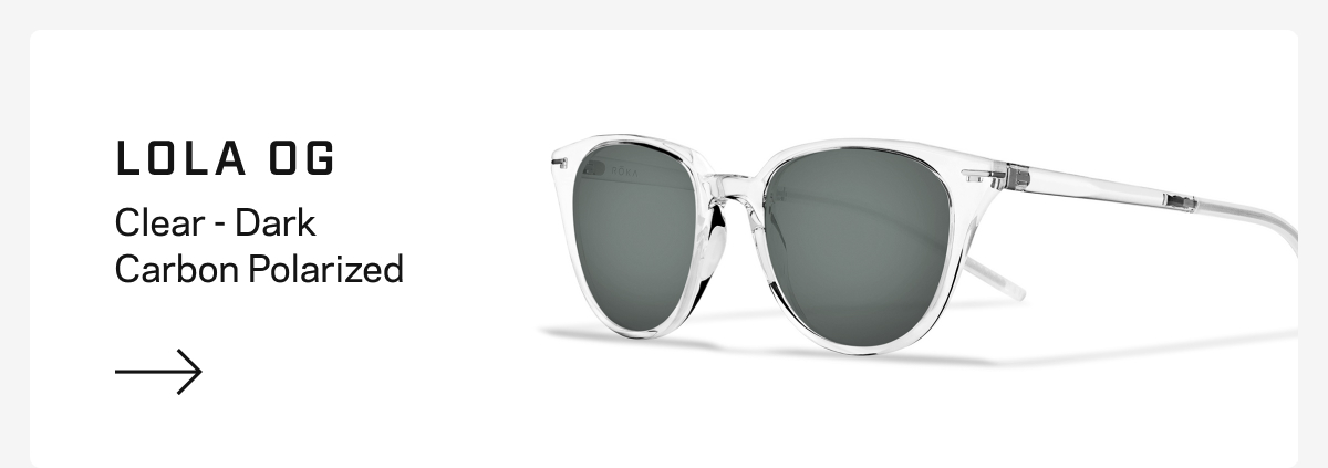 Lola - Clear Frame - Dark Carbon Polarized Lens