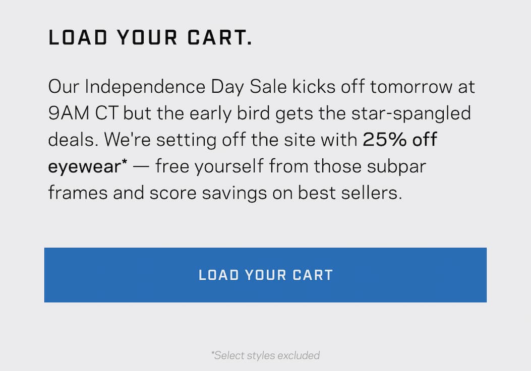 Load your cart