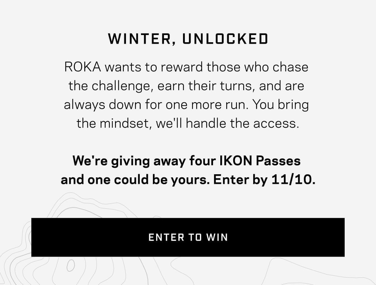 Enter ROKA x IKON Pass Giveaway