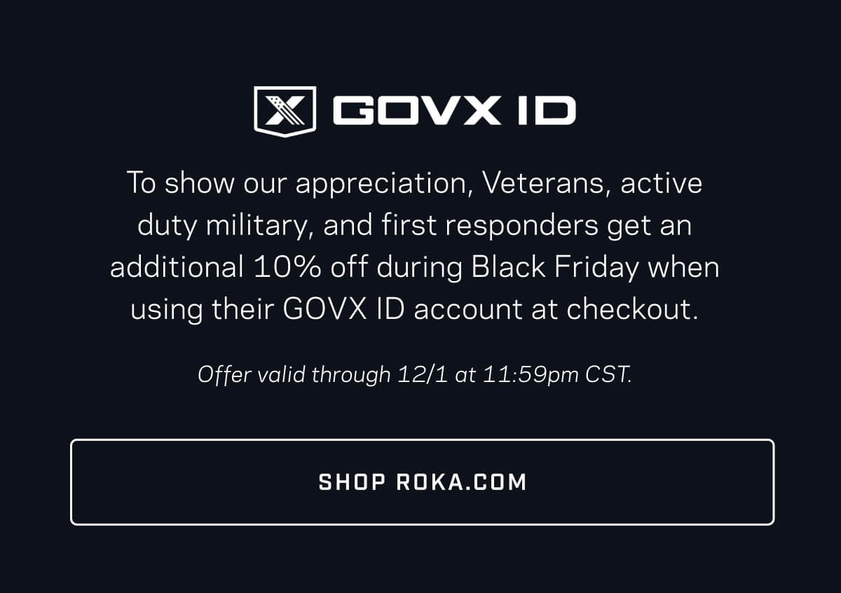 SHOP ROKA BLACK FRIDAY SALE 2025