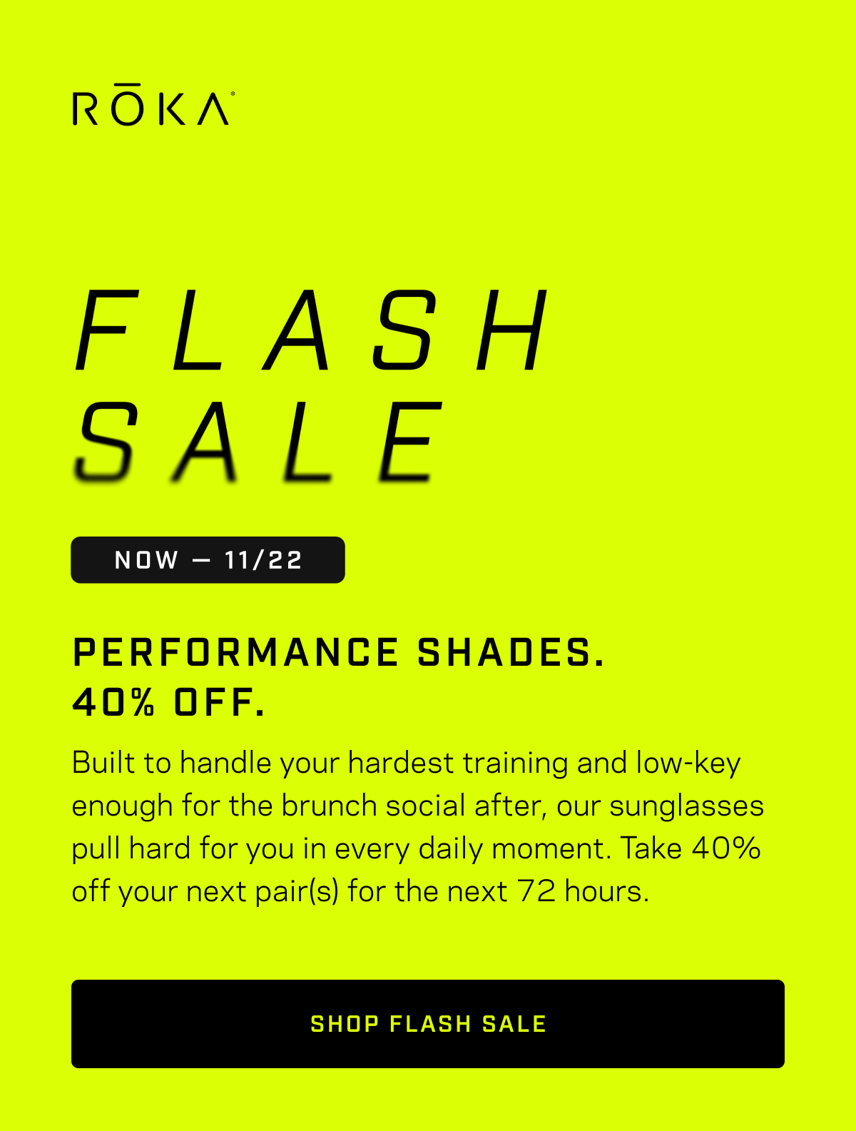 SHOP ROKA BLACK FRIDAY SALE 2025