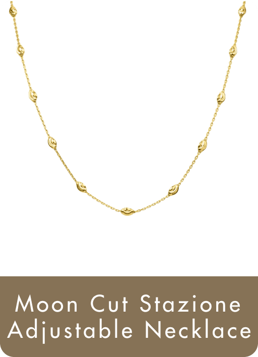 Moon Cut Stazione Adjustable Necklace