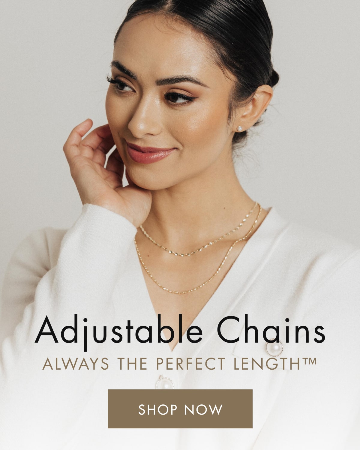 ADJUSTABLE CHAINS - Perfect fit. Italian-made.