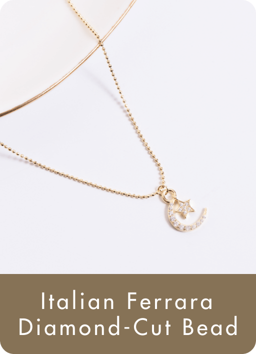 Italian Ferrera Diamond-Cut Bead