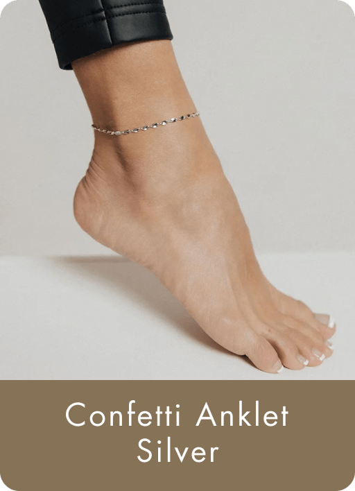 Confetti Anklet Silver