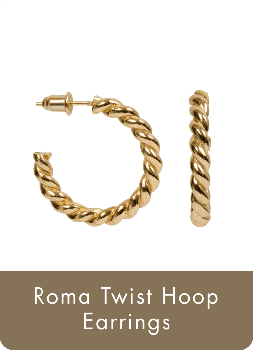 Roma Twist Hoop Earrings