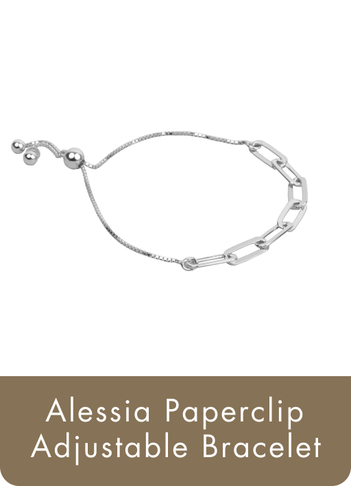 Alessia Paperclip Adjustable Bracelet