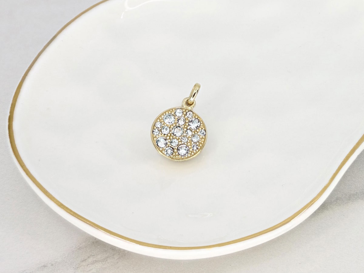 Swarovski Crystal Disc Pendant