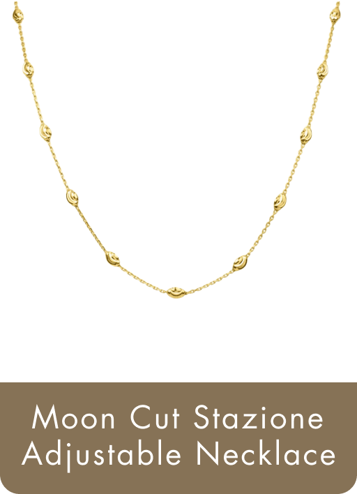 Moon Cut Stazione Adjustable Necklace