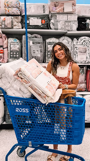 College student shopping at Ross