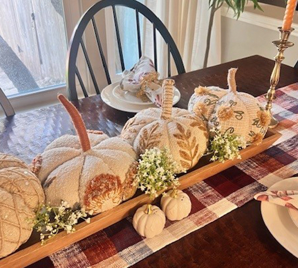 Harvest table decor from Ross.