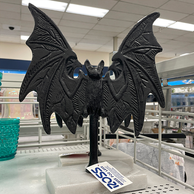 Black Bat Halloween Decor in a Ross Store
